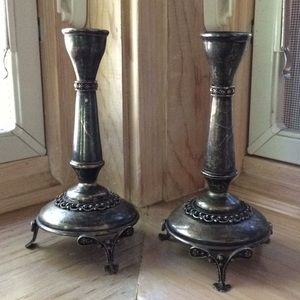 Silver candle sticks